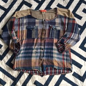Plaid Button-Down Shirt